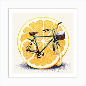 Orange Bicycle 23 Art Print