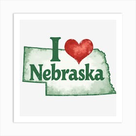 I Love Nebraska Art Print