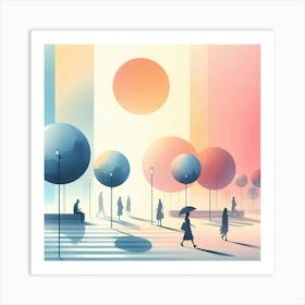 Abstract Cityscape 11 Art Print