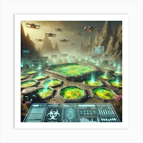 Toxic Pools Scifi Art Print