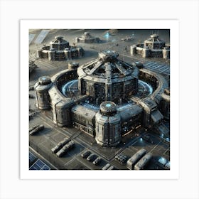 A Defense Perimeter Stations Asterian Syndicate 1024 Art Print