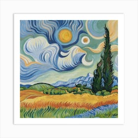 Landscape, Vincent Van Gogh Art Print Art Print