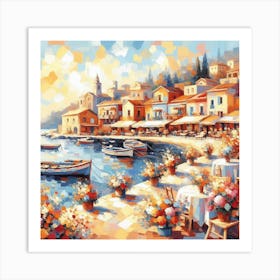 Mediterranean Village Art Print