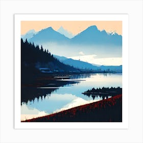 Lake In The Mountains 17 Art Print