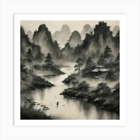 Chinese Landscape Painting 1 Art Print