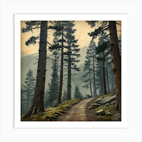 Road In The Woods Art Print