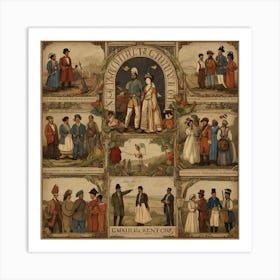 Portrait Of A Group Of People Art Print