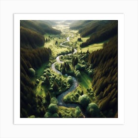 River In The Mountains 1 Art Print