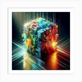 Abstract Cube Art 1 Art Print