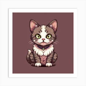 Pixel Cat 1 Art Print