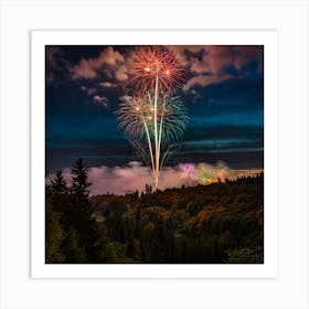 Fireworks In The Sky Art Print