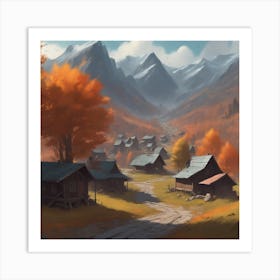 Village In Autumn 9 Art Print