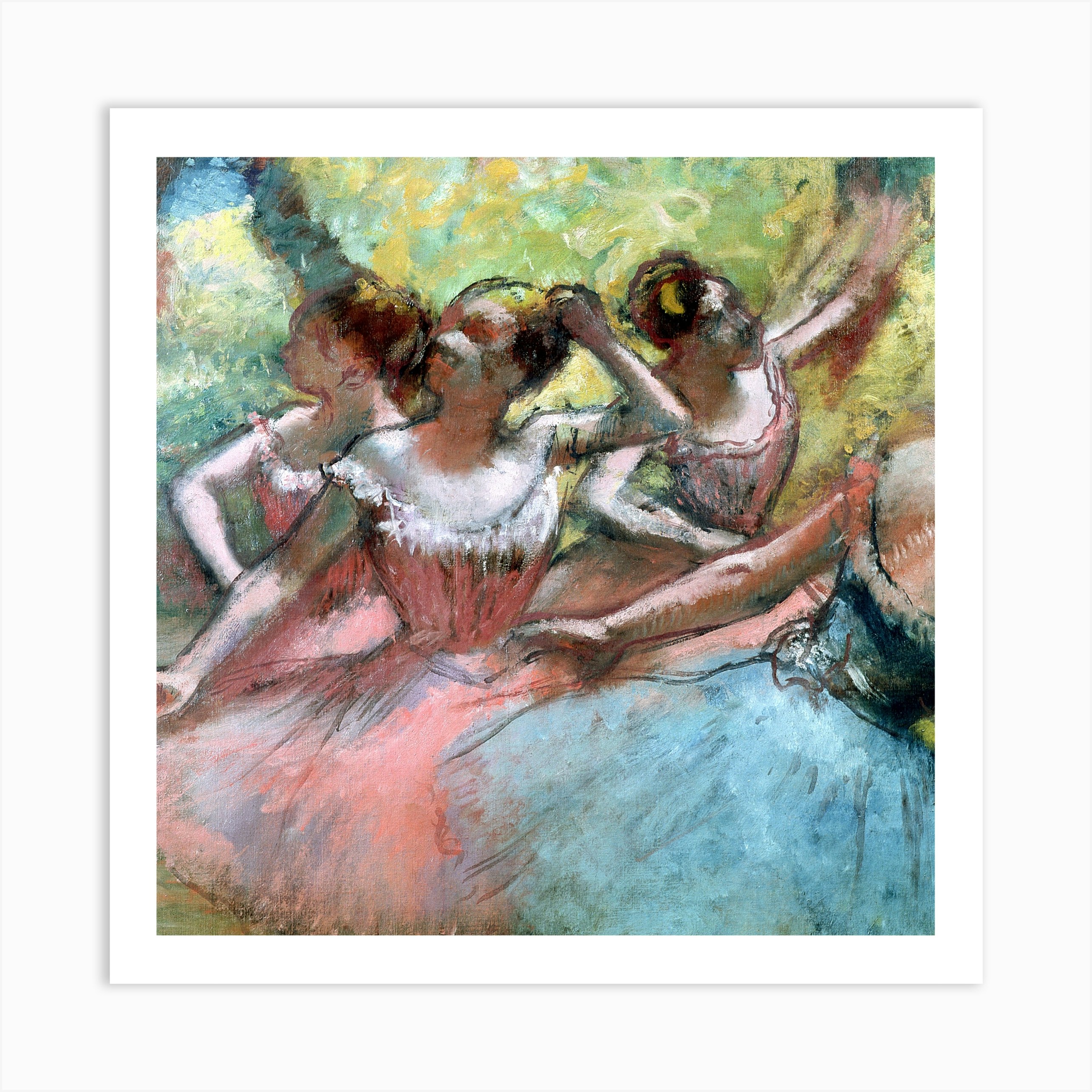 Four Ballerinas On The Stage by Edgar Degas Art by Classic Collection - Fy