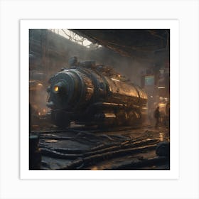 Futuristic Train Station Art Print