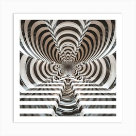 Black and white optical illusion 1 Art Print