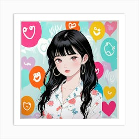 Anime Girl Art Print