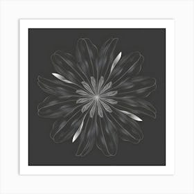 Flower In Black And White Art Print