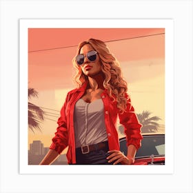 grand theft auto Beyonce Art Print