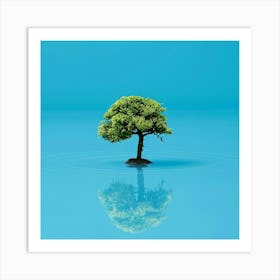 Tree In Water Art Print