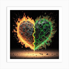 Heart Of Fire Art Print