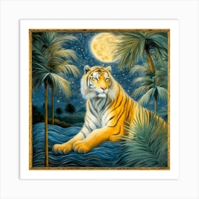 Tiger At Night Art Print