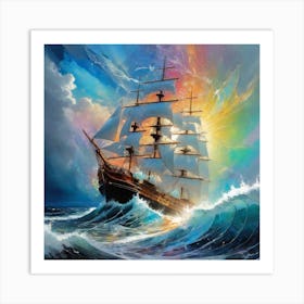 Albedobase Xl Seascape Ship On The High Seas Storm High Waves 1 Art Print
