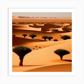 Sahara Countryside Peaceful Landscape (71) Art Print