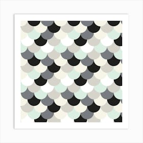 Modern Retro Pattern 19 Art Print