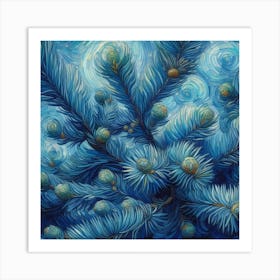 Blue spruce branches 6 Art Print