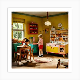 Children S Room From The 1950s (3) Art Print