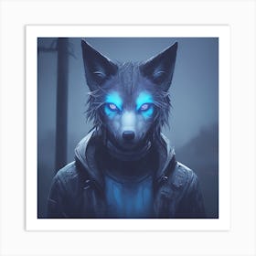 CyberWolf Art Print