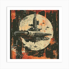 Classic Rustic Space Opera Scene Art Print