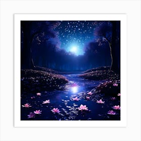 Night In The Forest Art Print