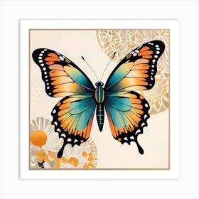 Butterfly Illustration Artwork Art Print