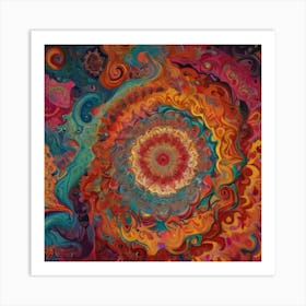 Psychedelic Swirl 1 Art Print