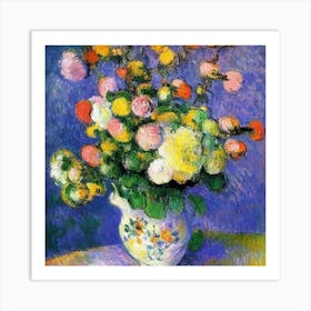 Bouquet series: Flowers In A Vase Art Print
