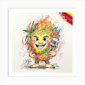 Pineapple King Art Print