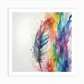 Feather Painting 14 Art Print