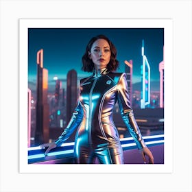 Futuristic Woman 6 Art Print