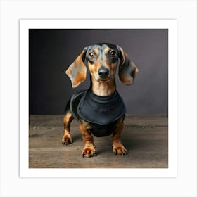 Black Dachshund Art Print