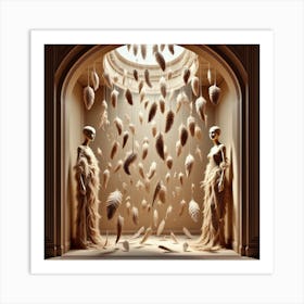 Feathers In The Window Art Print