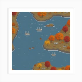 Autumn River Art Print