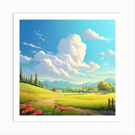 Landscape Painting Art Print