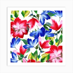 Hibiscus Flowers Art Print