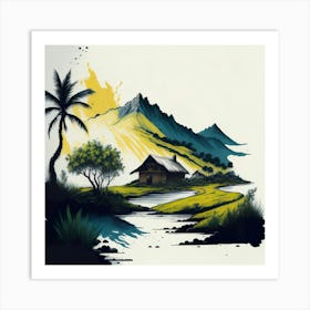 Colored Brazil Ink Painting (1) Art Print