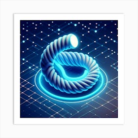 Spiral Neon Rope Art Print