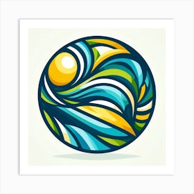 Abstract Ocean Wave Art Print