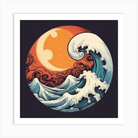 Great Wave Off Kanagawa 4 Art Print