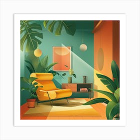 Modern Living Room Art Print