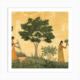 Women In Saris Art Print